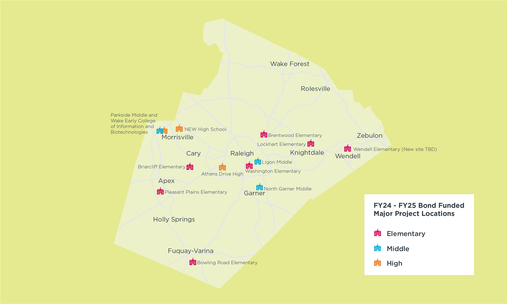 map of major project locations